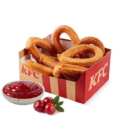 Churros 7 pcs. with cranberry sauce