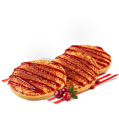 Pancakes 3 pcs. with cranberry sauce