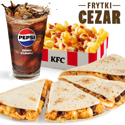 Zestaw Qurrito Grande z frytkami Cezar