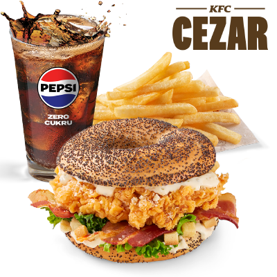 Caesar Bagel Burger Menu
