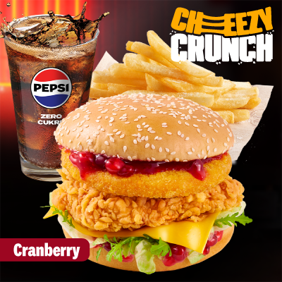 Cheezey Crunch Burger Cranberry Menu