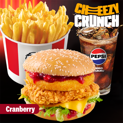 Cheezey Crunch Burger Cranberry Menu XL
