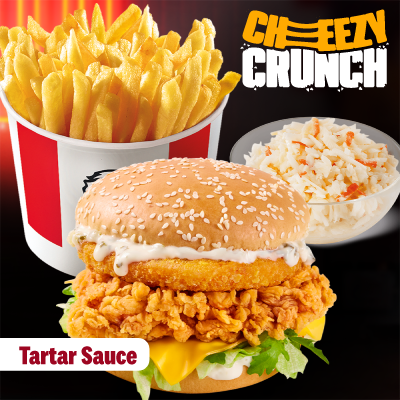 Cheezey Crunch Burger Tatar Menu XL
