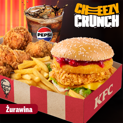 Cheezy Crunch Burger Żurawinowy Big Box