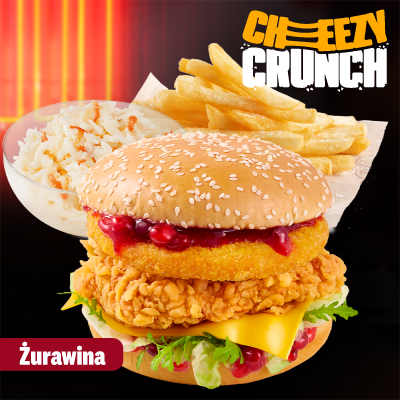 Zestaw Cheezy Crunch Burger Żurawinowy