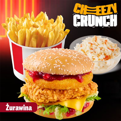 Zestaw XLCheezy Crunch Burger Żurawinowy