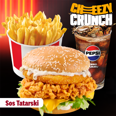 Zestaw XL Cheezy Crunch Burger Tatarski