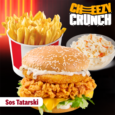 Zestaw XL Cheezy Crunch Burger Tatarski