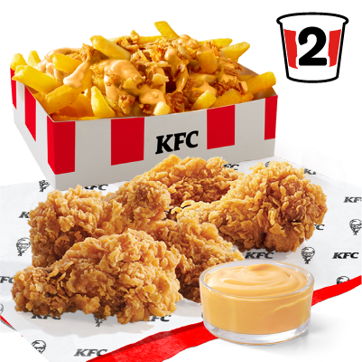 5x Hot Wings + Kentucky Gold Fries + Dip