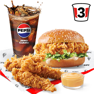 Zinger + 3x Strips + Dip + Refill