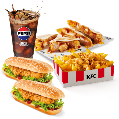 Qurrrito + 2x Longer + Kentucky Gold Fries + Wielka Dolewka
