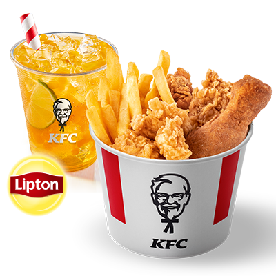 Bucket for 1 Hot Wings + Bubble Tea 300 ml