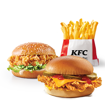 Zinger Burger + Cheeseburger + Large Fries