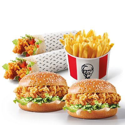 2x Zinger Burger + 2x Twister + Kubełek Frytek