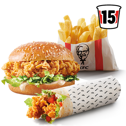 Zinger Burger + Twister + Frytki