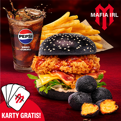 Mafia IRL Zinger Menu & 4&nbsp;Black Cheese Snacks & Cards