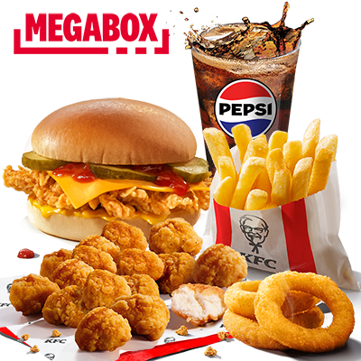 MEGABOX Cheeseburger & Popcorn Chicken