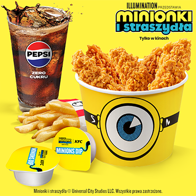 Minionki Kubełek 5 Strips z Frytkami i Wielką Dolewką