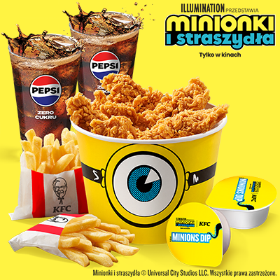 Minionki Kubełek 10 Strips z Dodatkami i Wielką Dolewką