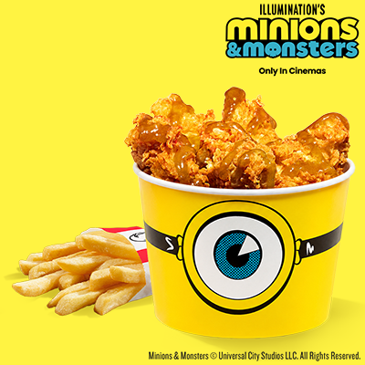 Minions Bucket 5 Strips with fries