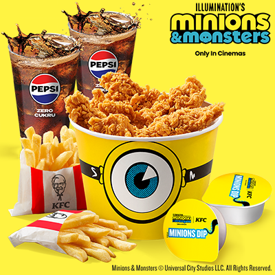 Minions Bucket 10 Strips with sides and Refill