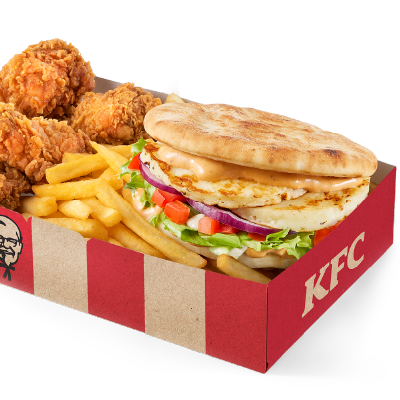 Masala Naan Halloumi Burger Big Box