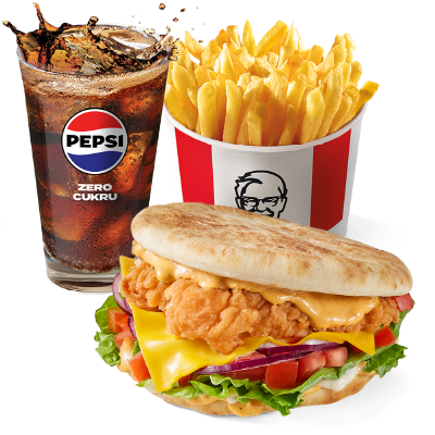 Zestaw XL Curry Naan Burger