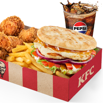 Masala Naan Halloumi Burger Big Box