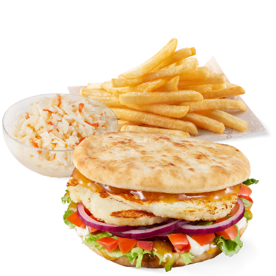 Masala Naan Halloumi Burger Menu