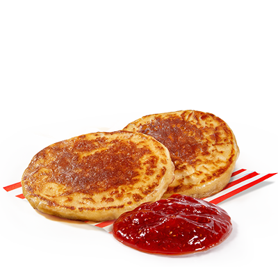 Pancakes 2 pcs with strawberry sauce