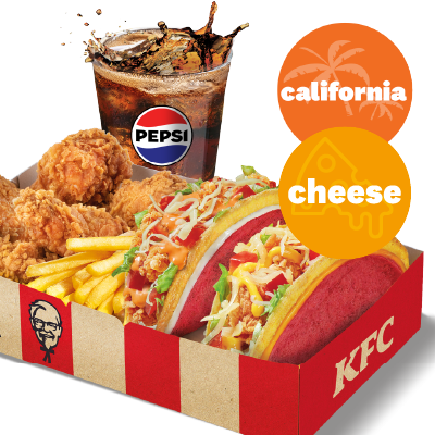 Big Box 2x Tacos: Classic Cheese & California