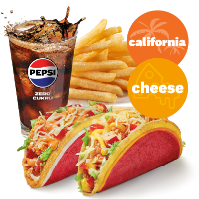 2x Tacos: Classic Cheese & California Menu