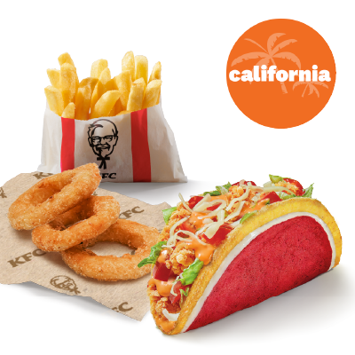 Tacos California & Fries & 3x Onion Rings