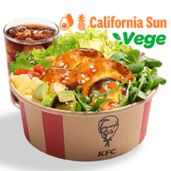 California Sun Poke Bowl with salad & halloumi + Drink - price, promotions, delivery