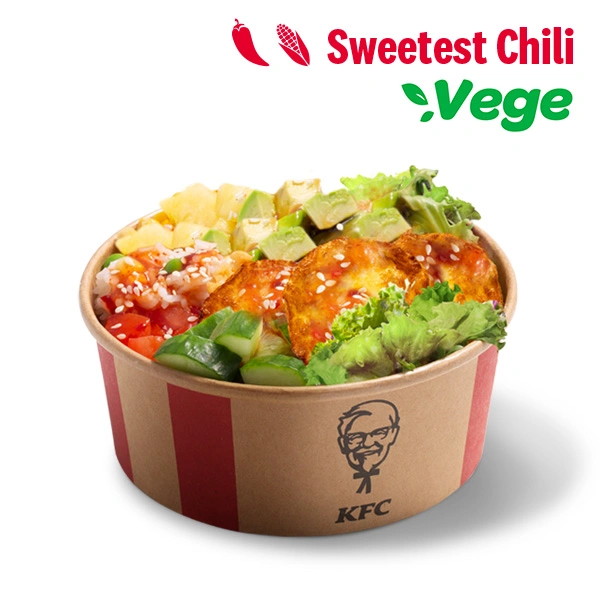 Sweetest Chilli Vege Poke Bowl z halloumi i ryżem