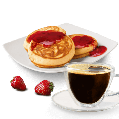 3 Breakfast Pancakes Strawberry and drink - price, promotions, delivery