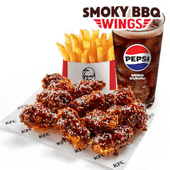 10x Smoky BBQ Wings + Wielka Dolewka + Duże Frytki - cena, promocje, dostawa