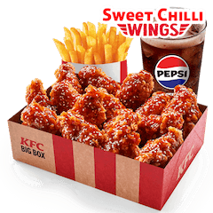 15x Sweet Chilli Wings Wings + Wielka Dolewka + Duże Frytki - cena, promocje, dostawa