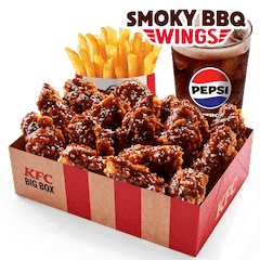 15x Smoky BBQ Wings + Wielka Dolewka + Duże Frytki - cena, promocje, dostawa
