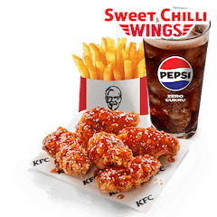5x Sweet Chilli Wings + Wielka Dolewka + Duże Frytki - cena, promocje, dostawa