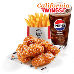 5x California Wings + Wielka Dolewka + Duże Frytki - cena, promocje, dostawa