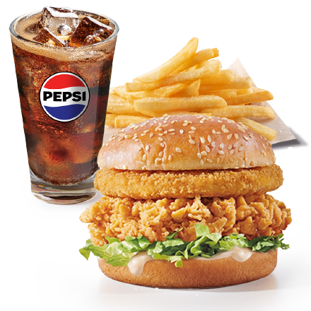 Cheesy Zinger Menu