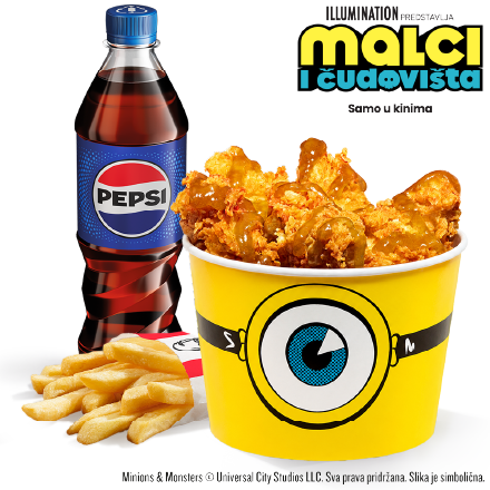 Minions košara za jednu osobu Menu