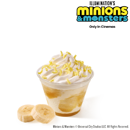 Minions Shake with whipped cream and banana sprinkles 180 ml