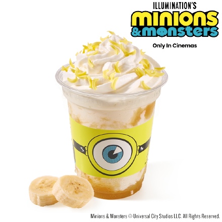 Minions Shake with whipped cream and banana sprinkles 300 ml