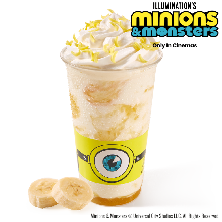 Minions Shake with whipped cream and banana sprinkles 500 ml