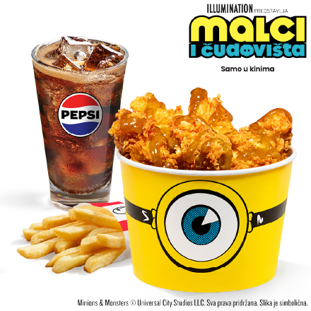 Minions košara za jednu osobu Menu