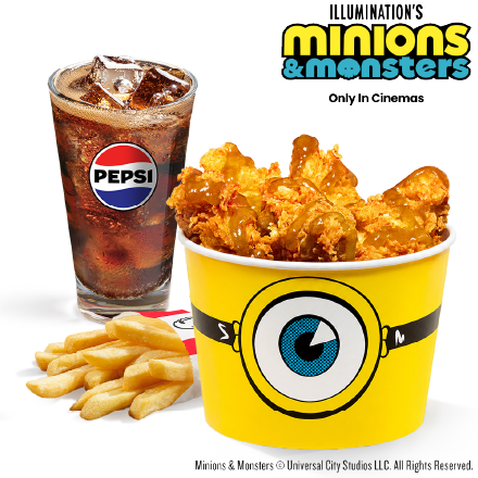 Minions Bucket For One Menu