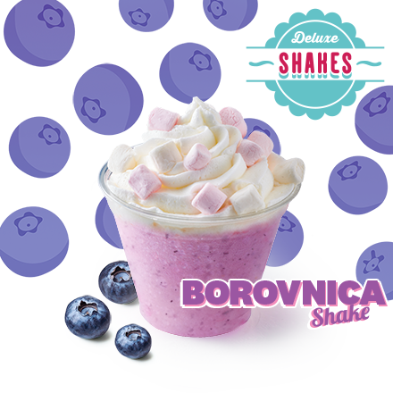 Borovnica shake sa šlagom i marshmallows 180 ml - cijena, promocije, dostava