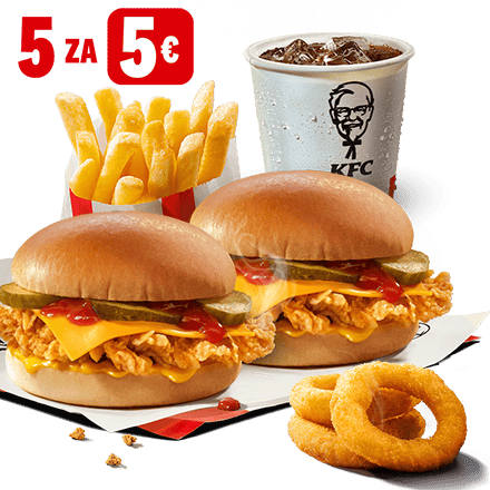 5 za 5 € Cheeseburger